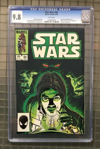 Star Wars 84 Marvel Comics 1984 Cgc 9.  8 Han Solo & Chewbacca Story