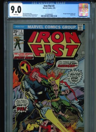 Iron Fist 3 Cgc 9.  0 (1976) Ravager Becomes Radion,  The Atomic Man White Pages