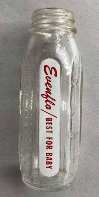Vintage Small Evenflo Best For Baby Baby Doll Glass Bottle 3 " C6