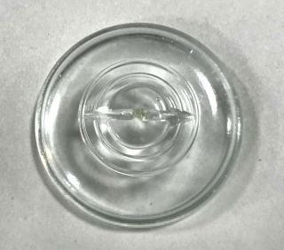 Vintage Clear Glass Canning Jar Dome Lid For Wire Bail Style Jar 3 " Quart&pint