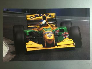 1994 Michael Schumacher Benetton - Ford F1 Race Car Print,  Picture,  Poster,  Rare