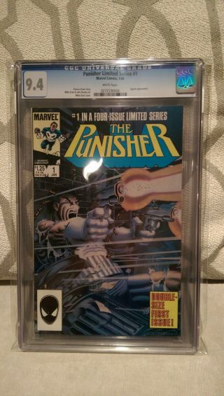 Punisher Limited Series 1 Cgc 9.  4 White Pages 1986