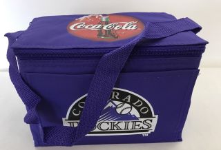 Coca Cola Colorado Rockies Soft Sided Insulated Cooler Lunch Bag 6 Pack Holder