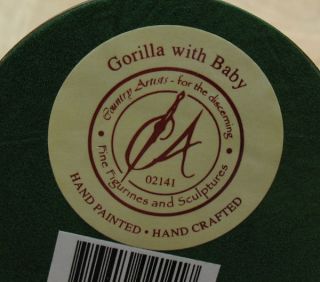 COUNTRY ARTISTS GORILLA WITH BABY FIGURINE,  ITEM 2141 5