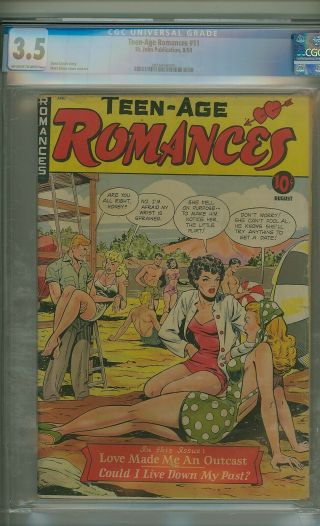 Teen - Age Romances 11 (cgc 3.  5) Ow/w Pgs; Matt Baker Art; St.  John; 1950 (c 24921