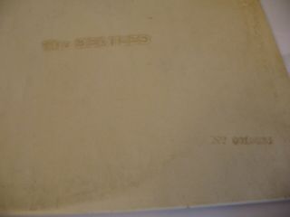 THE WHITE ALBUM by THE BEATLES (1968) EMI / APPLE VINYL DBLE LP ALBUM No.  10098 6
