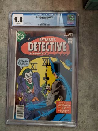 Detective Comics 475 Batman Classic Joker Cover 9.  8 Nm,  White Pages Rare