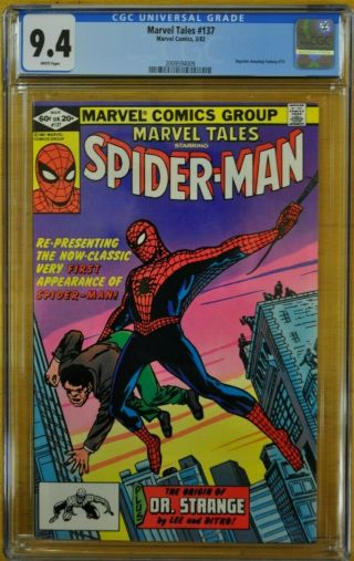 Marvel Tales 137 Cgc 9.  4 Reprints Fantasy 15 1st Spider - Man Stan Lee