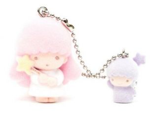 Little Twin Stars Lala Flocked Keychain With Fairy Kawaii Japan Import Rare
