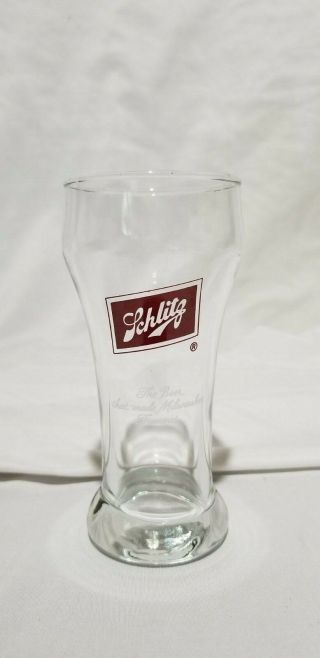 Vintage Schlitz Beer Glass,  Skinny 8oz Glass,  Nos,  Rare & Collectible 1970s