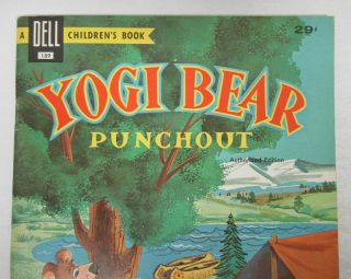 Vintage 1959 YOGI BEAR Hanna Barbera Dell Book Punch - Out Figures Playset wz5016 3