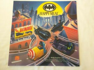 Batman Vehicles 1992 Mcdonald 