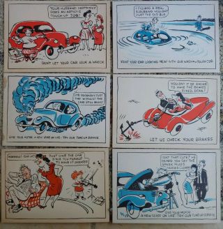 Chrysler Plymouth Advertising Postcards 1940 