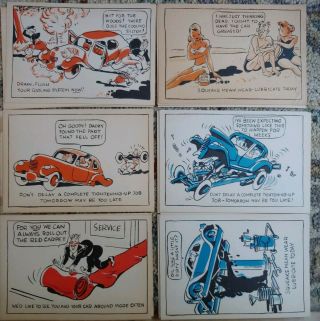 Chrysler Plymouth Advertising Postcards 1940 ' s? Magruder Motor Co Glasgow Mt 3