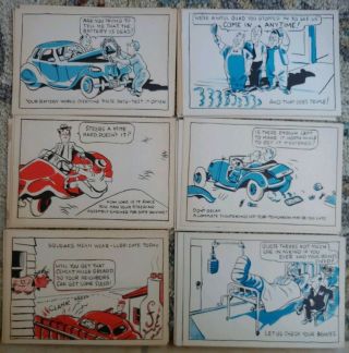 Chrysler Plymouth Advertising Postcards 1940 ' s? Magruder Motor Co Glasgow Mt 4