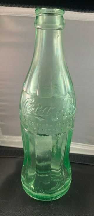 Vintage 1956 Coca Cola Min 6 Oz Green Glass Bottle Pat D 105529 Boston Ma