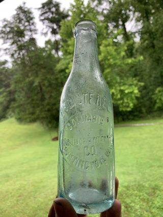 Rare Early Columbia Baking & Bottling Co.  Huntington,  Wv Embossed Soda Bottle