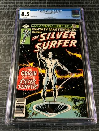 Silver Surfer/fantasy Masterpieces 1 Cgc 8.  5 - White Pages