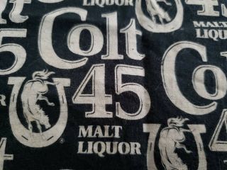 Vtg Style Black And White Colt 45 Malt Liquor Beer Bandana Handkerchief 20 " X20 "