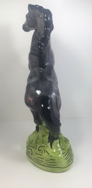 Vintage Lane Rearing Glazed Ceramic Horse Figurine Statuette 18” Tall 4