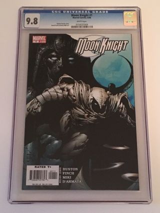 Moon Knight 1 Cgc 9.  8 2006 David Finch White Pages