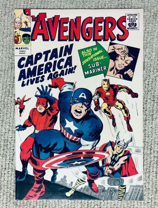 Avengers 4,  Silver Age,  1966,  Golden Record Reprint,  Nm,  9.  2