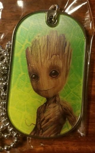 Marvel Guardians Of The Galaxy Dog Tags 3d Dog Tag Of Groot Rare 4 Of 4