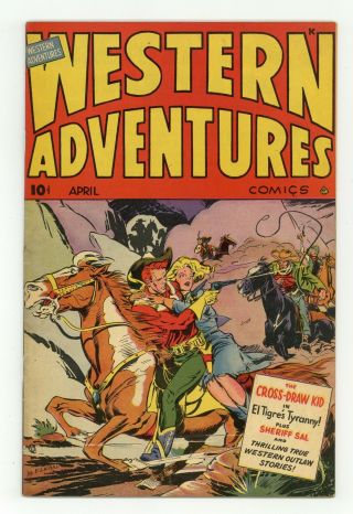 Western Adventures Comics 4 1949 Vg 4.  0