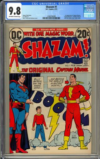 Shazam 1 First Issue Captain Marvel Superman Dc Comic 1973 Cgc 9.  8