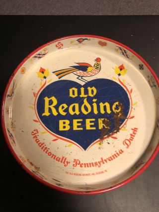 Vintage The Old Reading Brewery Advertising Tin Beer Tray Reading,  Pennsylvania