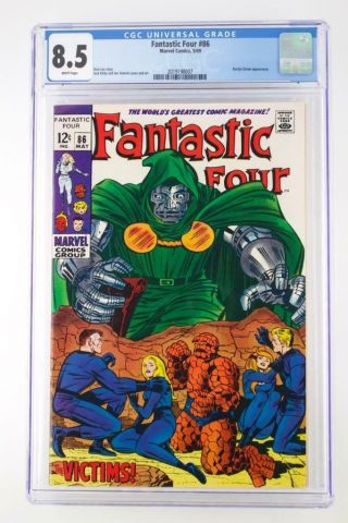 Fantastic Four 86 - Cgc 8.  5 Vf,  - Marvel 1969 - Dr.  Doom App