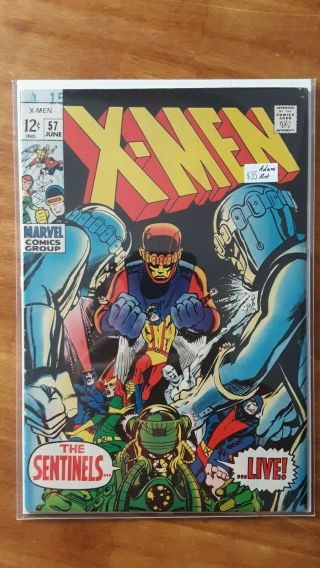 X - Men 57 Adams Art Sentinels Live Marvel Comic Book Rm15 - 34