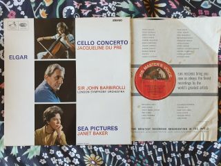 Hmv Asd 655 Ed1 S/c - Elgar Cello Concerto - Jacqueline Du Pre - Barbirolli 