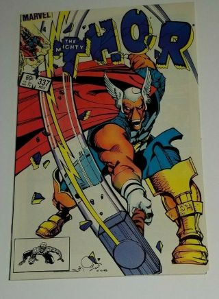 Thor 337 1983 First App Beta Ray Bill Key Issue.  Marvel Comics.  A