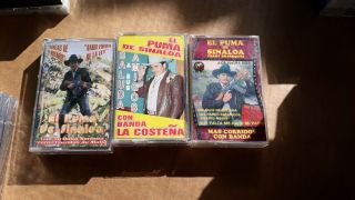El Puma De Sinaloa 3 Cassettes Corridos Norteno