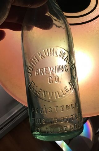 Old Ellenville Ny Beer Bottle John Kuhlmann Brewing Co Advertising Early 1900s