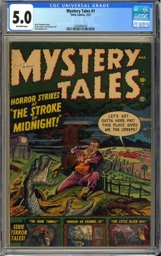Mystery Tales 1 First Issue Pre - Code Golden Age Atlas Horror Comic 1952 Cgc 5.  0