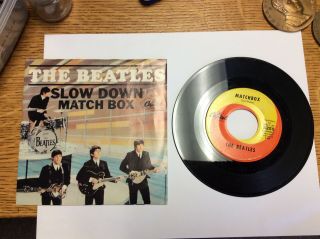 The Beatles: Matchbox / Slow Down 45 Rpm With Picture Sleeve 1964 2