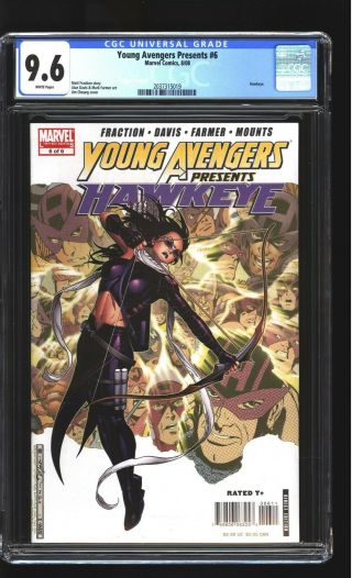 Young Avengers Presents 6 Cgc 9.  6 Nm,  Hawkeye (kate Bishop) Jim Cheung Cover