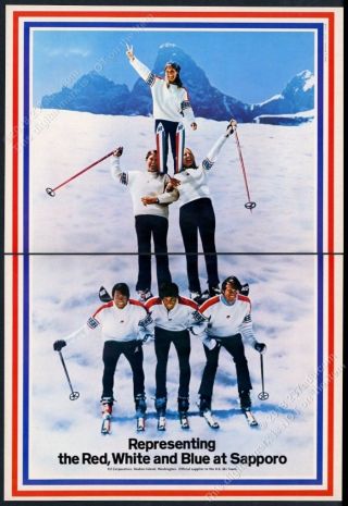 1972 K2 Skis Us Olympic Ski Team Photo Vintage Print Ad