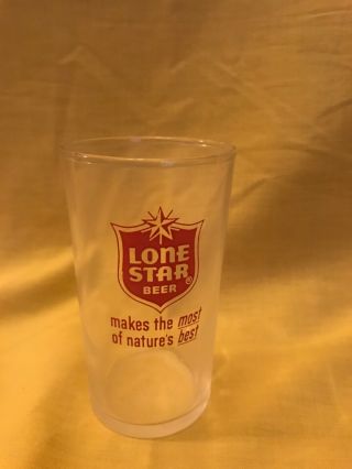 Lone Star Beer Glass Small Vintage