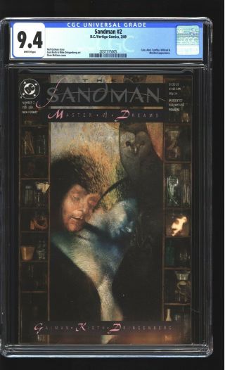 Sandman 2 Cgc 9.  4 Nm Cain,  Abel App Neil Gaiman Dean Mckean Cover Dc 1989