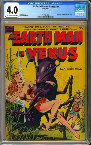 An Earth Man On Venus Nn Classic Good Girl Cover Pre - Code Avon Comic Cgc 4.  0
