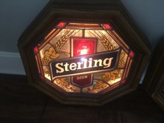 Sterling Lighted Beer Plastic Sign