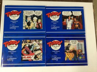 Terry And The Pirates Color Sundays 1 2 3 4 Hc Harcover Set Nm Near