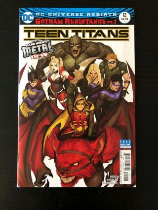 Teen Titans 12 Cover B Variant 1st Batman Who Laughs Dark Knights Metal