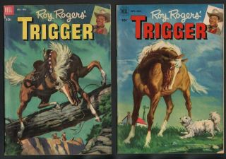Roy Rogers Trigger Comics 3,  6,  7 & 8 Dell Comics 1952 - 53