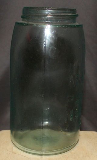 ANTIQUE GLASS MASON PATENT NOV 30TH 1858 KEYSTONE IN CIRCLE 1 QT FRUIT JAR 4