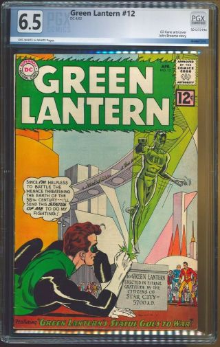 Green Lantern 12 - Dc,  1962 - Pgx 6.  5,  Ow/w Pages - Not Cgc