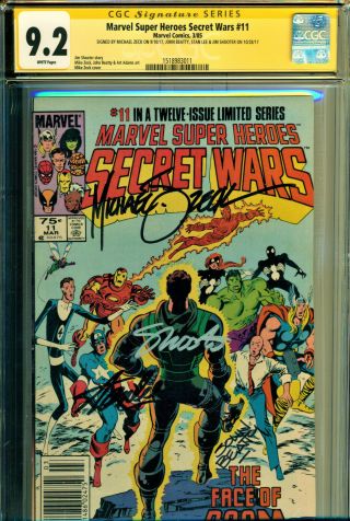 Marvel Heroes Secret Wars 11 Cgc Ss 9.  2 White Pgs - 4x Signed By Stan Lee,